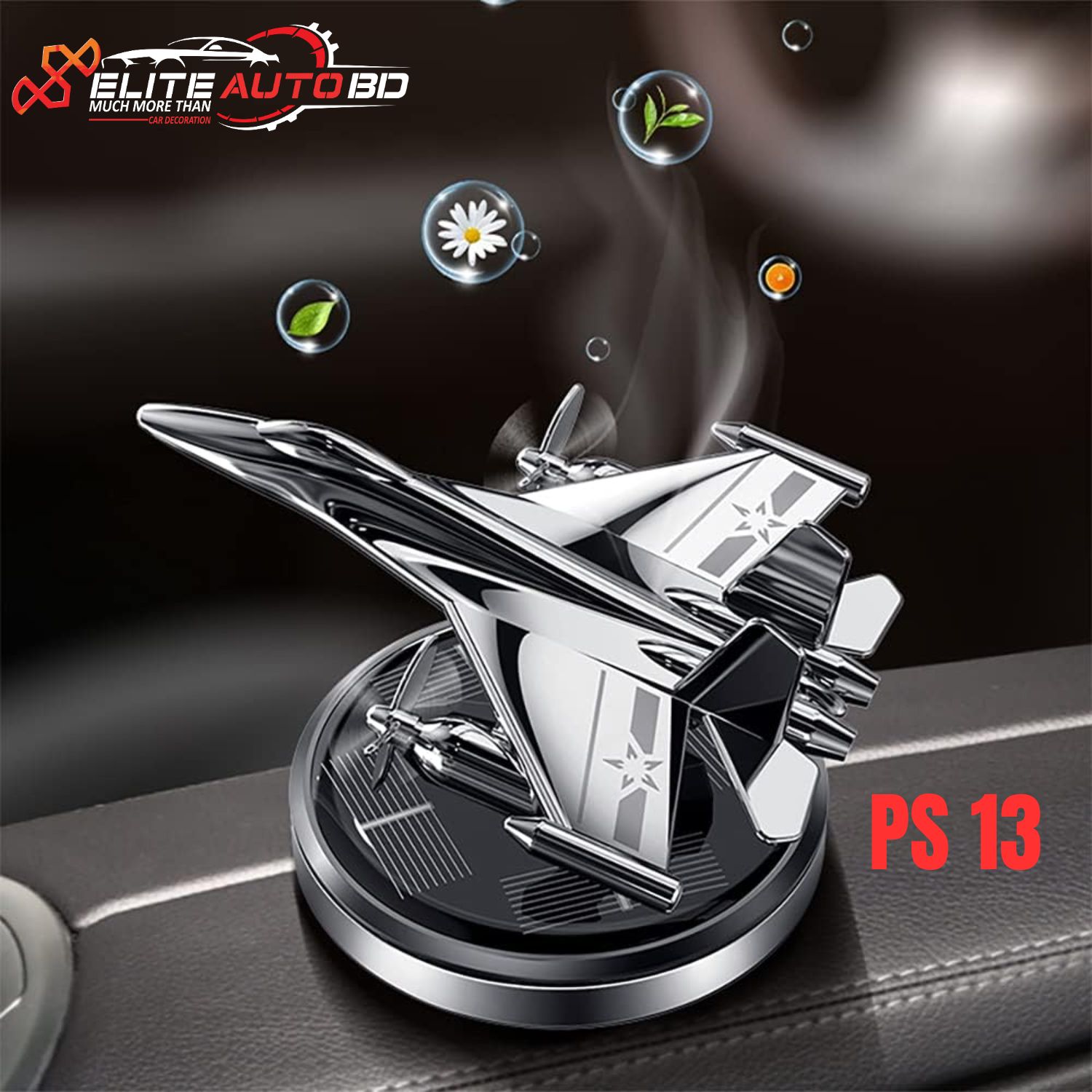 Solar Powered Fighter Airplane Car Air Freshener & Aromatherapy Diffuser Suggested | PS 13 |  Elite Auto BD.