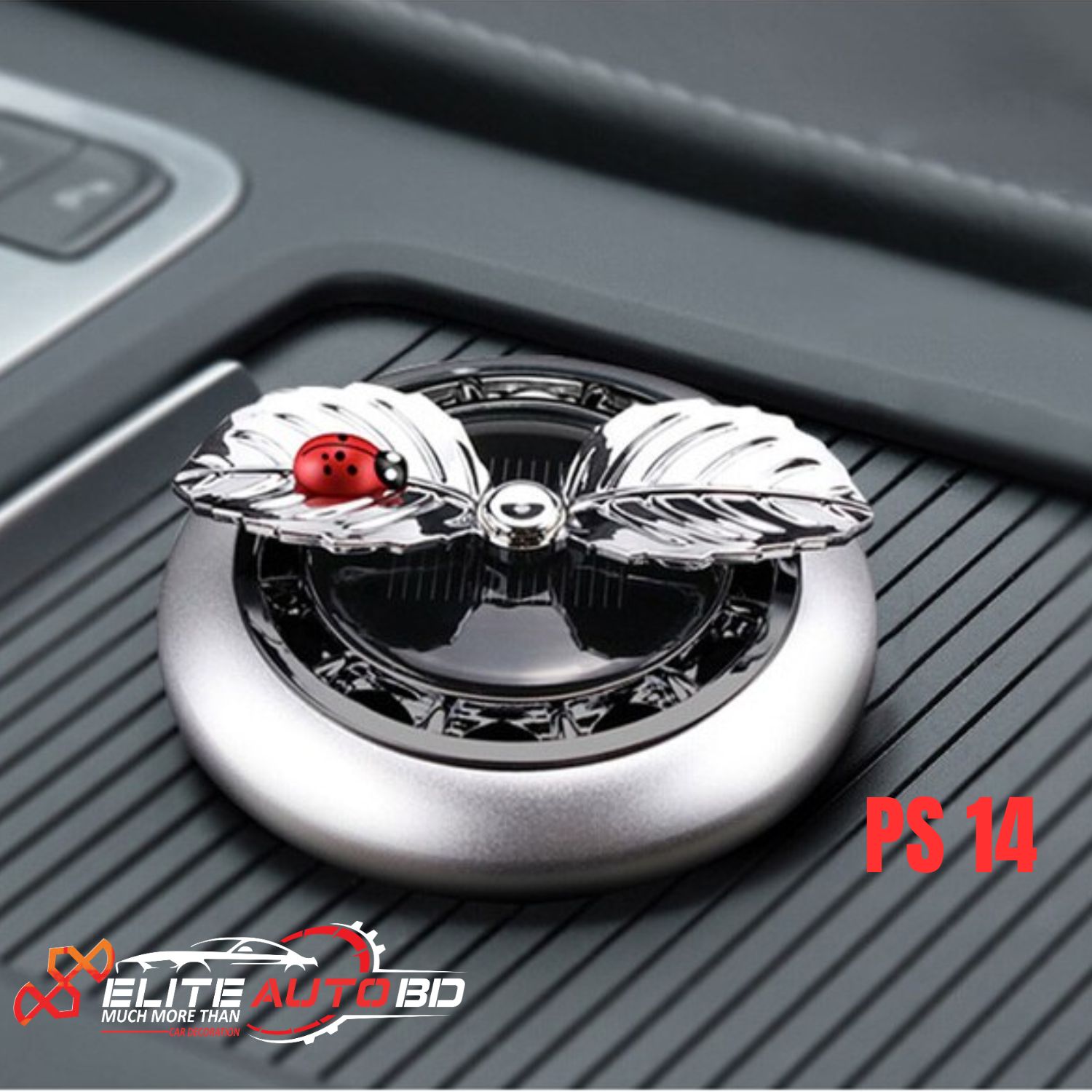 Solar Rotating Car Air Freshener, Dashboard Perfume Diffuser, Aluminum Alloy Car Air Freshener | PS 14 |  Elite Auto BD.