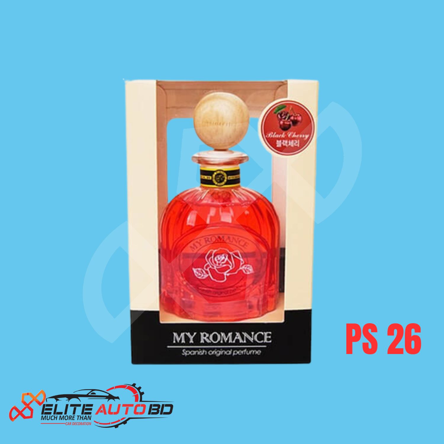 The title incorporates short-tail keywords like "Car Perfume," "Air Freshener," and "My Romance," which have high search volume | PS 26| Elite Auto BD.