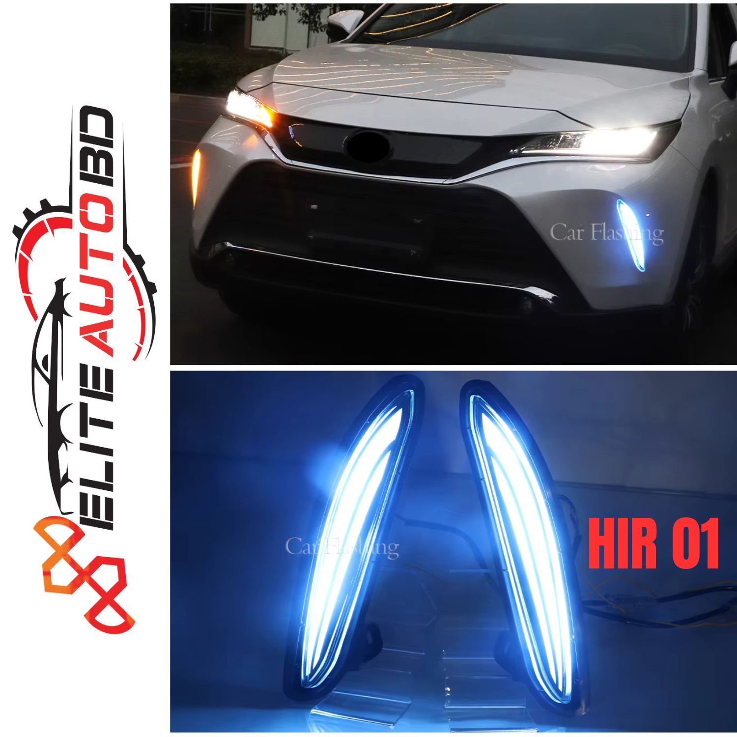 Toyota Harrier Venza LED DRL | Switchback White/Amber/Blue Daytime Running Lights for 2020-2023 Harrier Venza | HIR 01 | Elite Auto BD