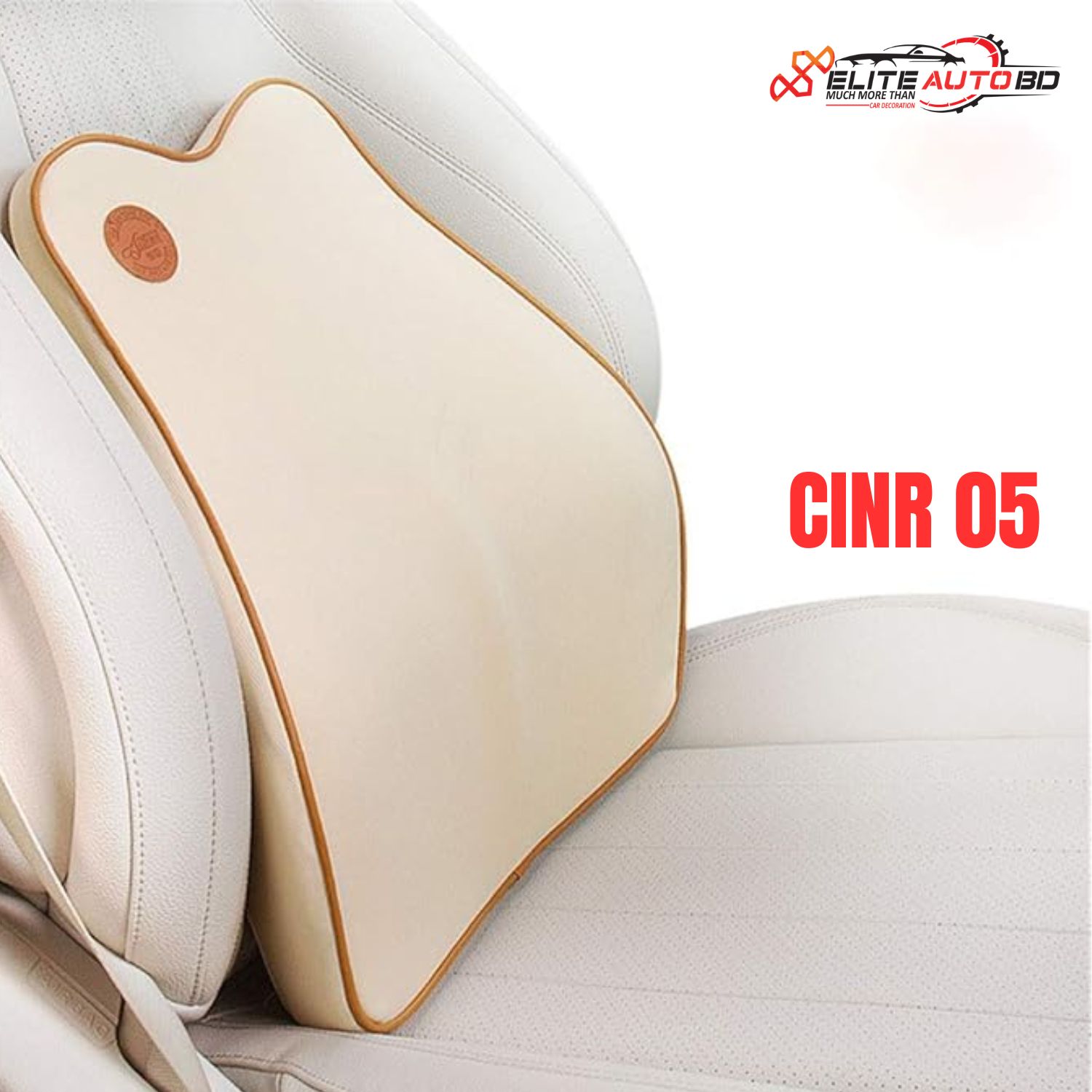 Premium Memory Foam Car Lumbar Support Cushion – Ergonomic Back Rest & Waist Protection Pillow for Driving Comfort | High Quality Car Seat Back Support 1pcs | CINR 05 | Elite Auto BD