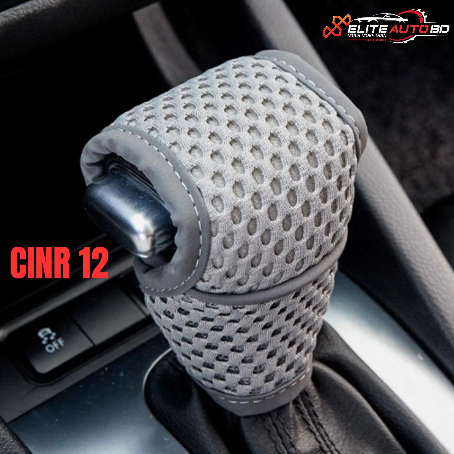 Car gear cover car interior products Universal Breathable Ice Silk Car Gear Shift Knob Cover - Non-Slip Interior Shifter Protector | CINR 12 |  Elite Auto BD