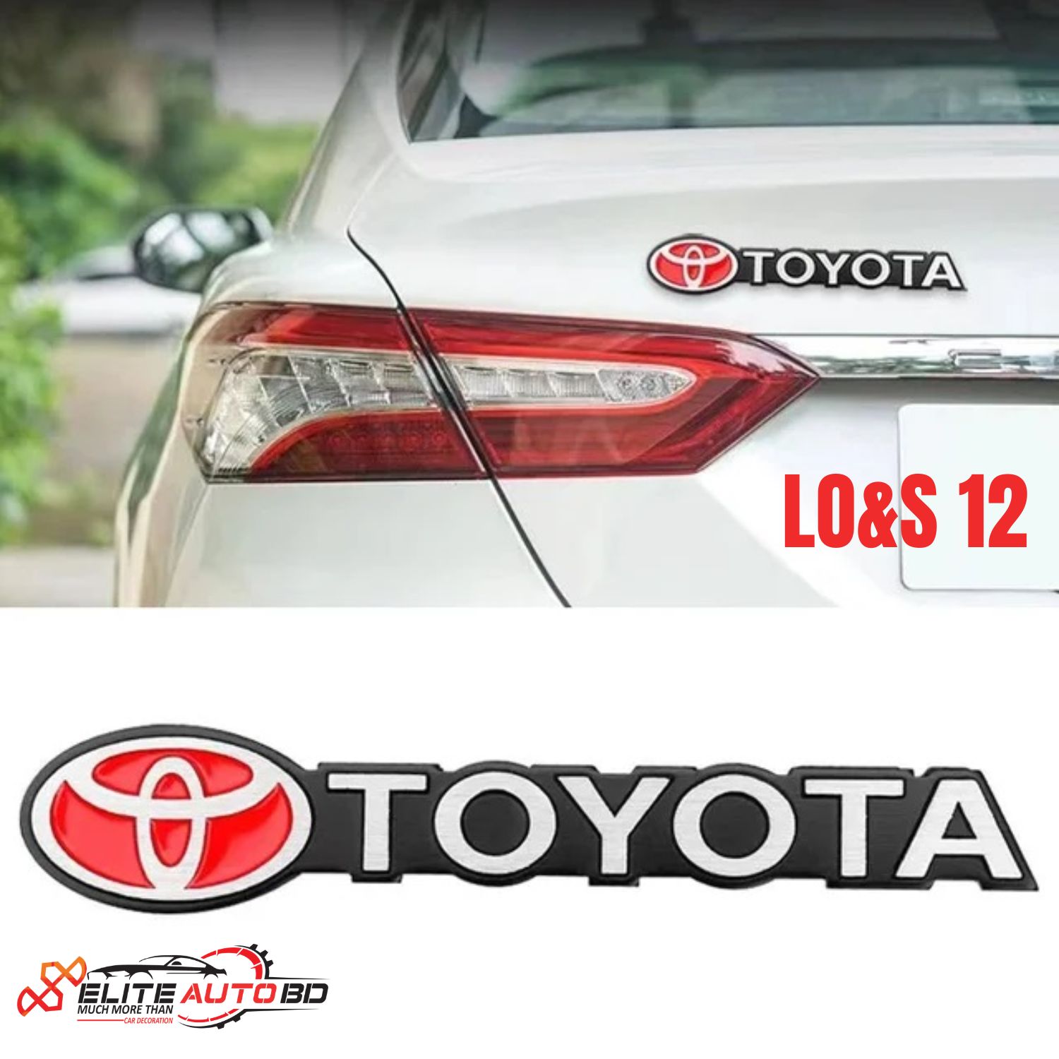 3D Metal Car Styling Side Body Badge Emblem Decal Car Logo Sticker | LO&S 12 | Elite Auto BD