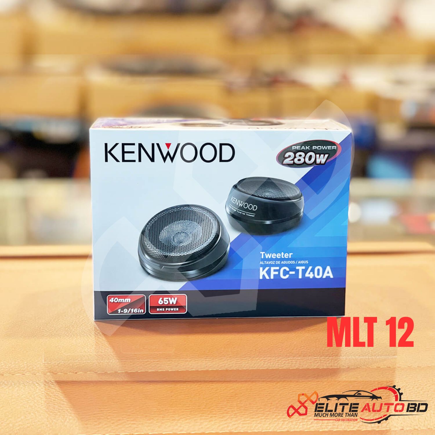 Kenwood KFC-T40A 280W 40mm Cone Car Audio Tweeters – High-Fidelity Surface Mount Speakers | MLT 12 | Elite Auto BD