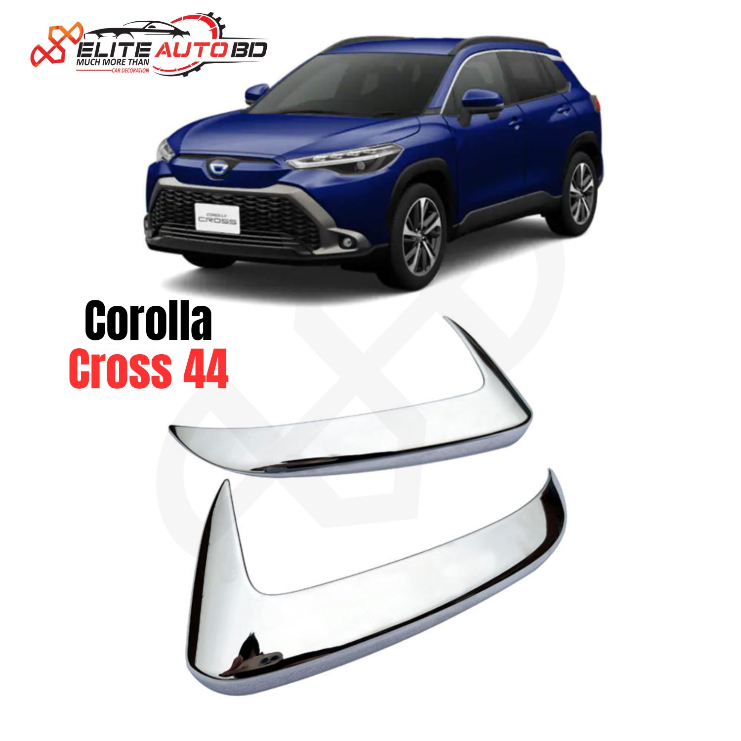 Toyota Corolla Cross (2020-2025) Chrome Side Mirror Cover Trim - Premium Nickle Silver Exterior Decoration | Corolla Cross 44 | Elite Auto BD