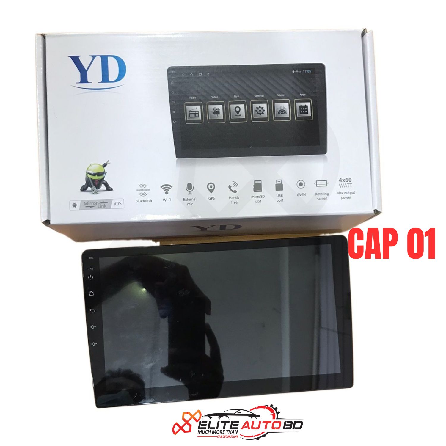 YD 9 AND 10-Inch Android Car Player – 8GB RAM, 256GB ROM | Touchscreen Multimedia System | Car Android Player | CAP  01 | Elite Auto BD