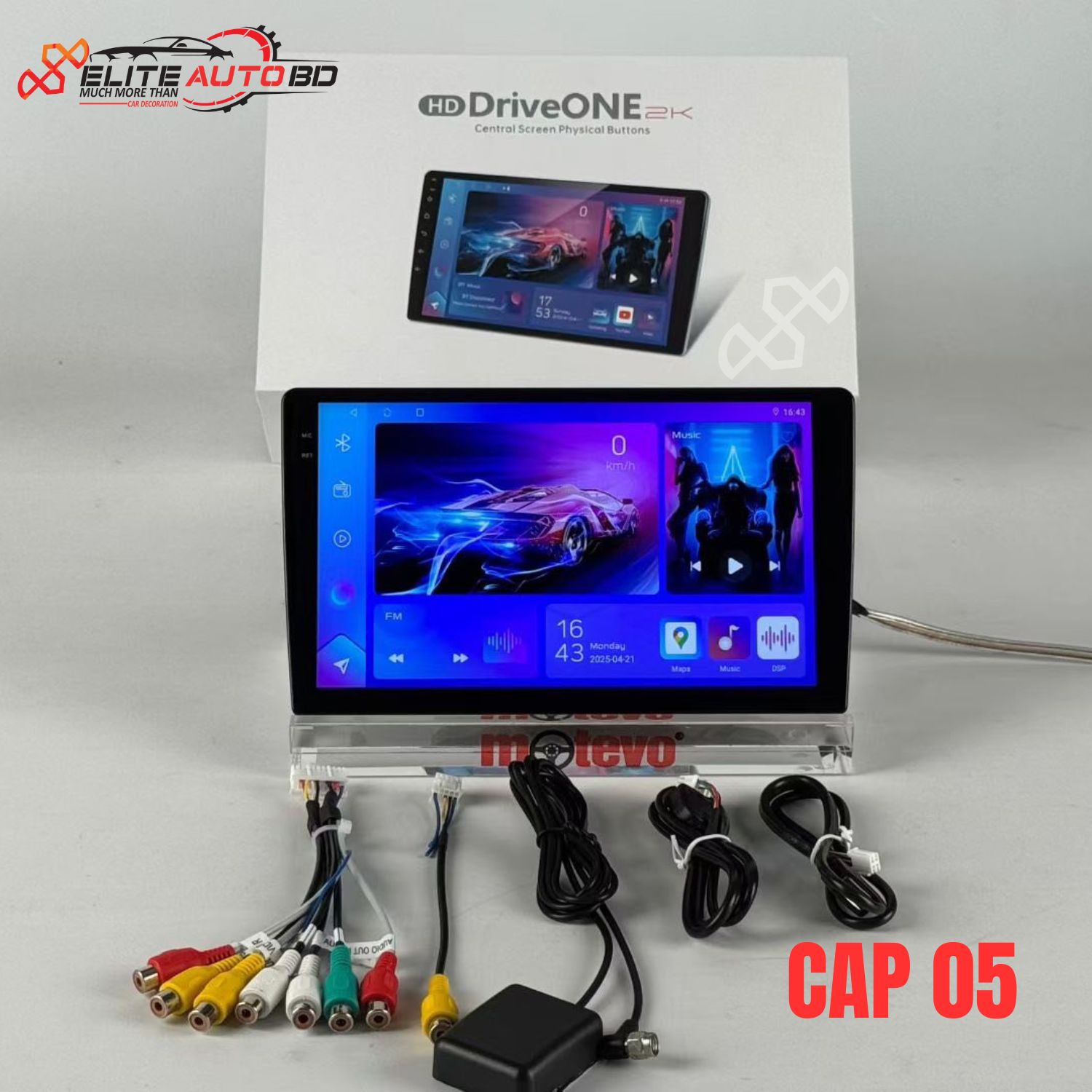 HD DriveONE 2K Car Stereo: 9-inch / 10-inch Android 13 Head Unit with Wireless CarPlay, Android Auto, GPS Navigation, and 2K Display | Car Android Player | CAP 05 | Elite Auto BD