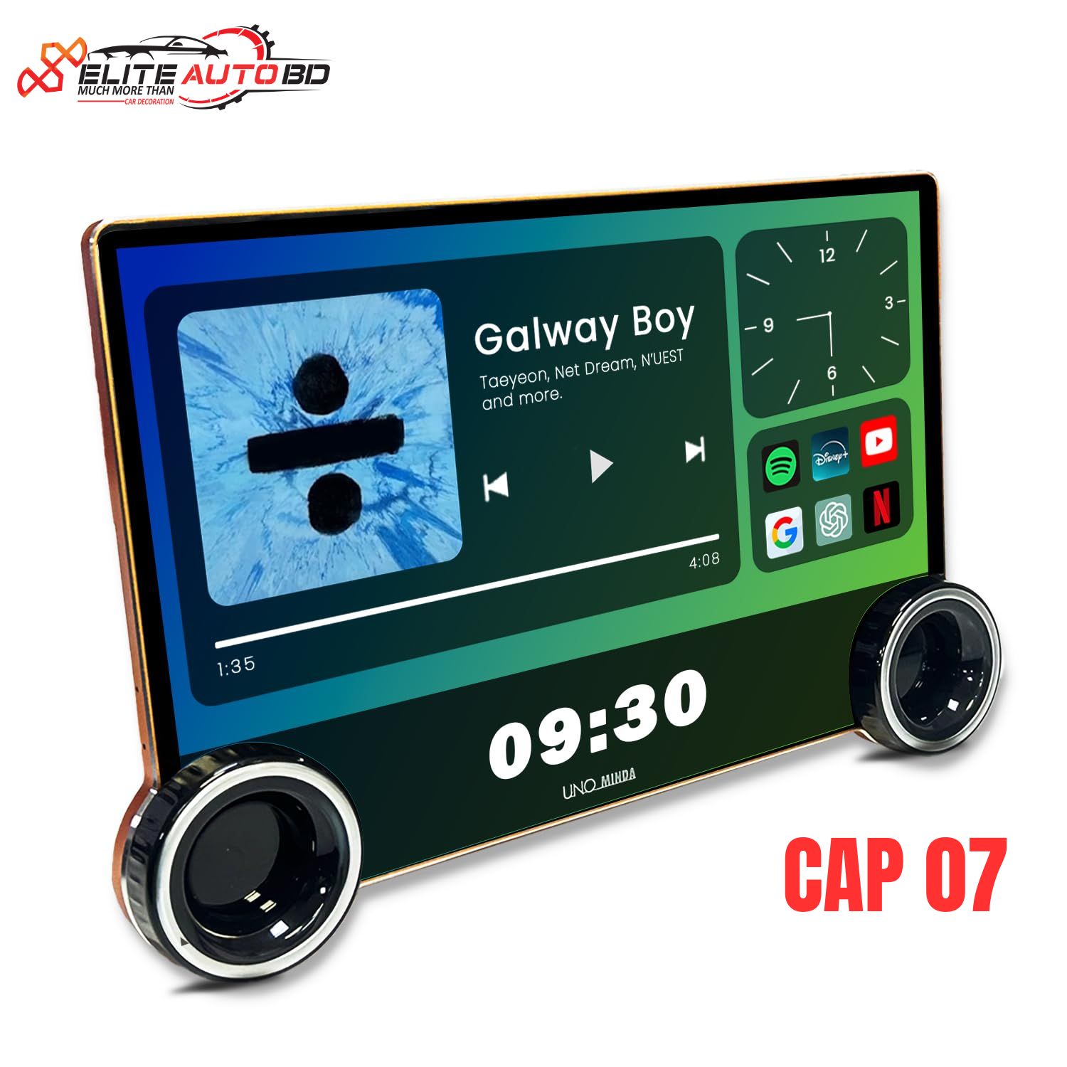 Car Android Player, Android car stereo, Interior video audio player, luxurious Android system, high quality O LED Player 9", 10", 10.1" inc, DVD CD VCD player, suitable for   cars 6GB RAM+128GB ROM | CAP 07 | Elite Auto BD