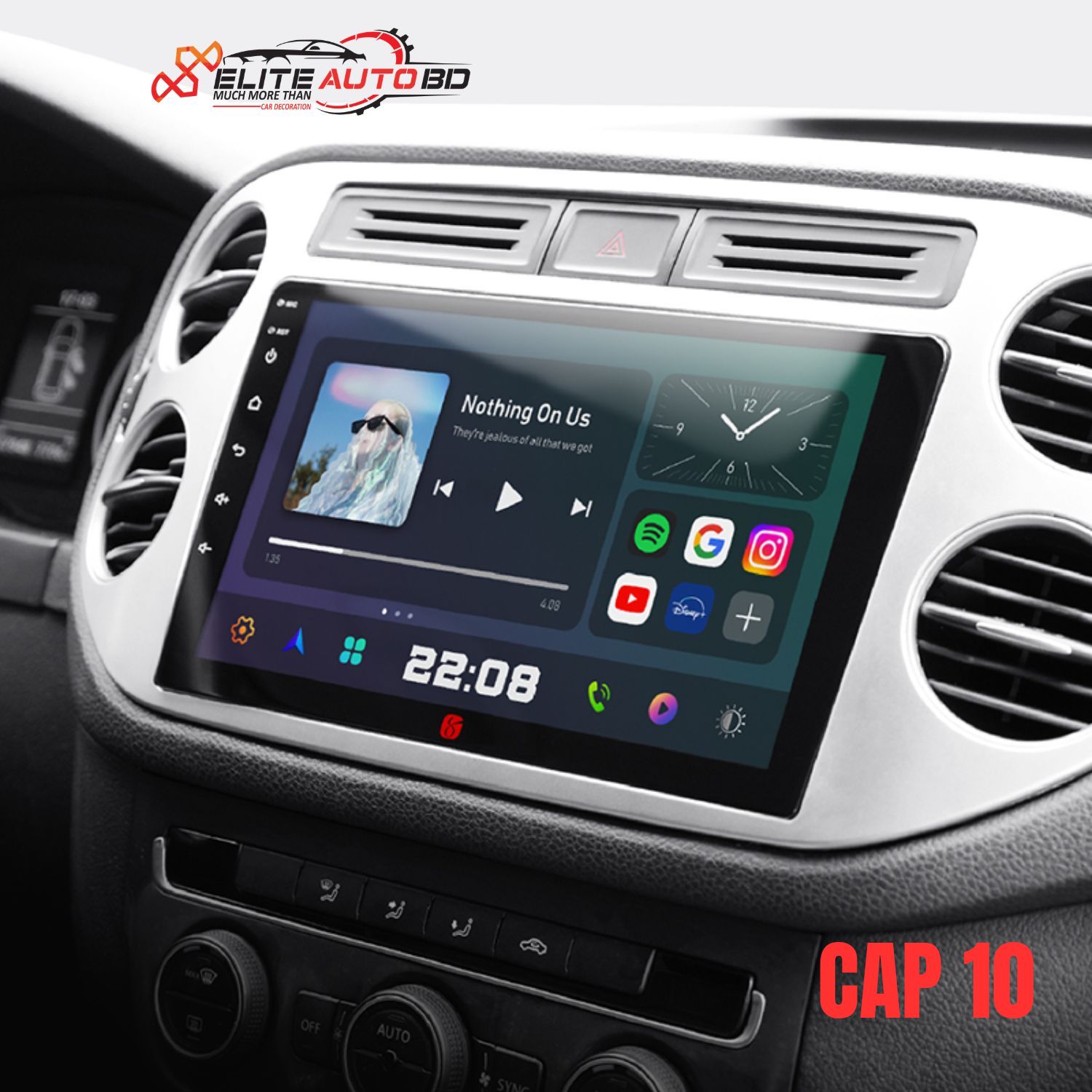 Barfond Car Android Player, Android car stereo, Interior video audio player, luxurious Android system, high quality O LED Player 9", 10" inc, DVD CD VCD player, suitable for cars | CAP10 | Elite Auto BD