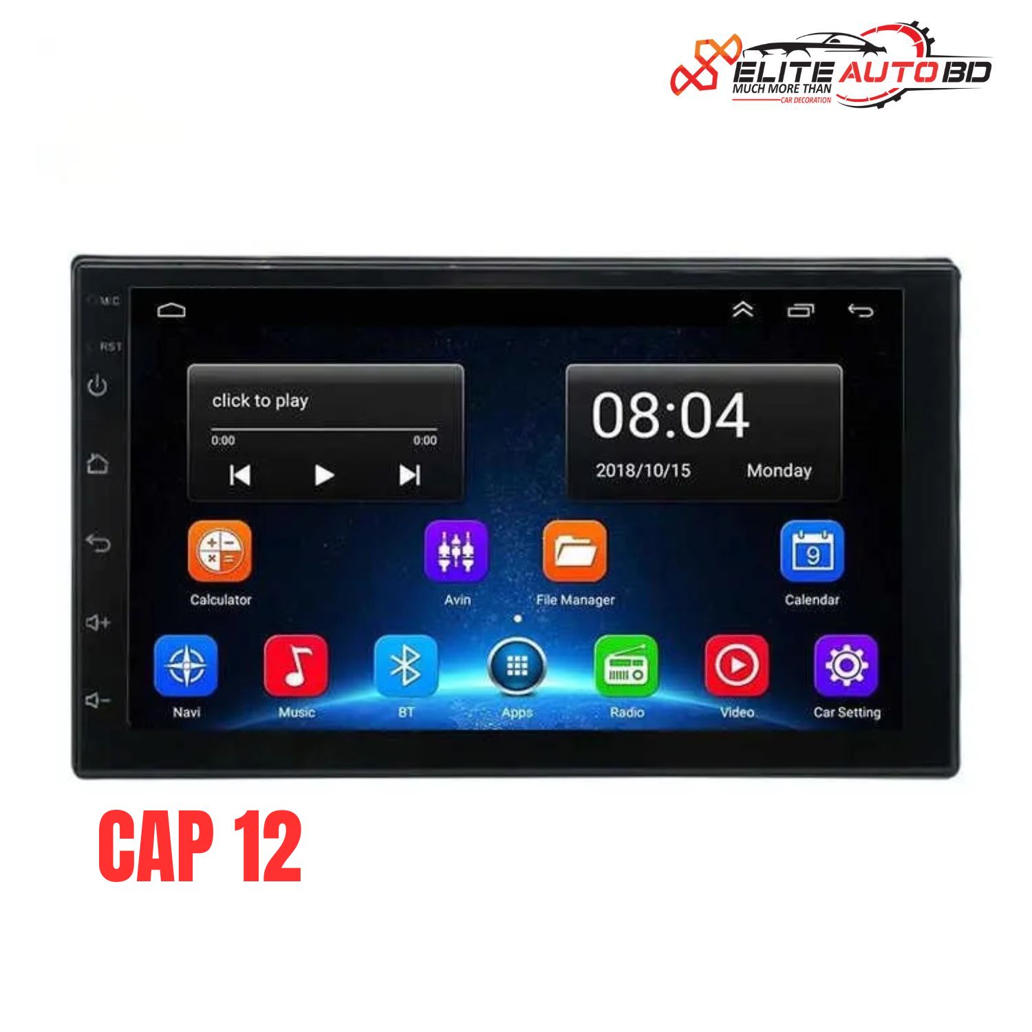 Car android player Android car stereo video audio system 7" Universal 2 Din Touch screen  cars navigation system Car interior accessories  | CAP12 | Elite Auto BD