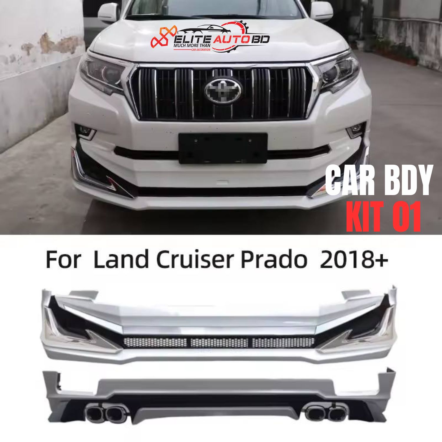 Toyota Prado FJ150 Front Kit Modellista PW 2018-2025 | Body Kit 01 | Elite Auto BD