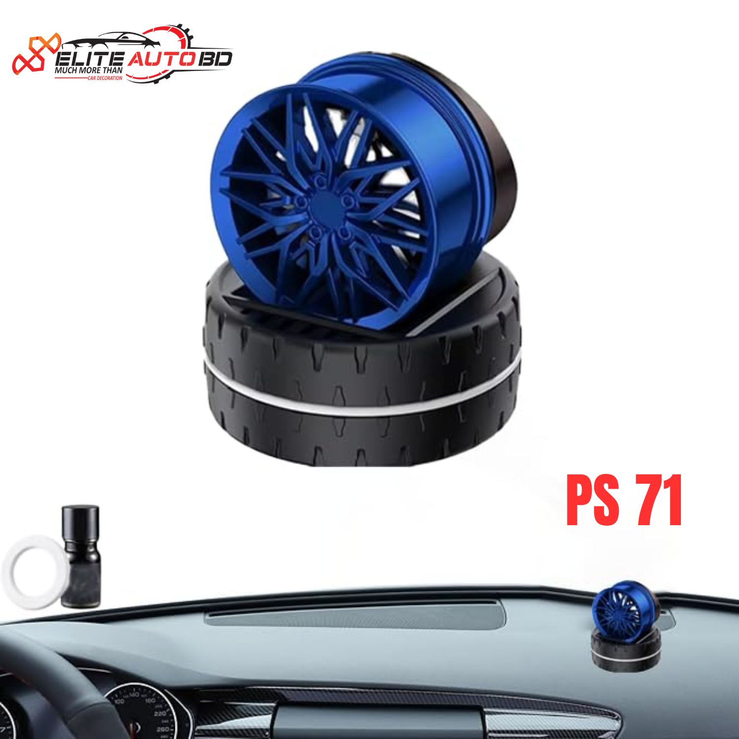"Solar Powered Rotating", "Racing Hub Design", "Dashboard Decoration"	Captures specific "ready-to-buy" customers looking for these unique features | PS 71|  Elite Auto BD