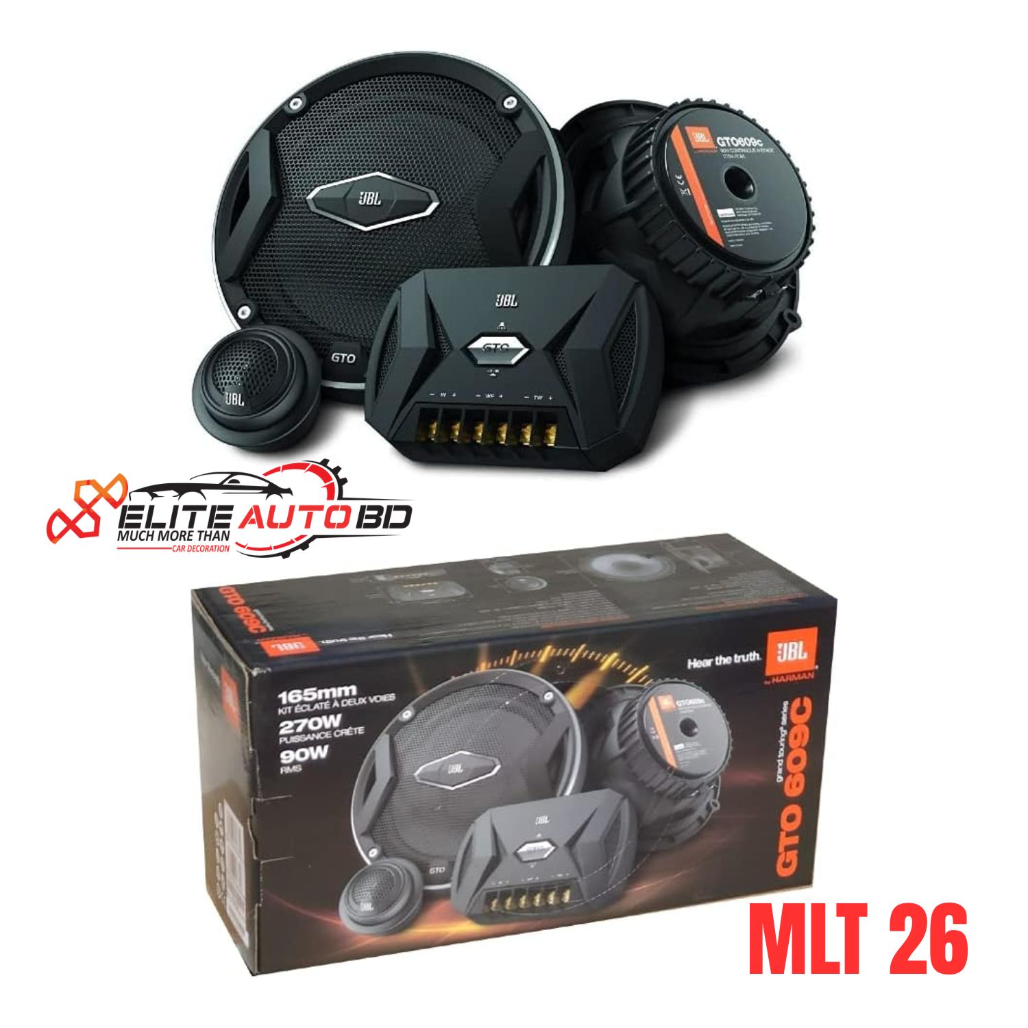 JBL GTO609C 6.5" High-Performance Car Audio Component Speaker System - 270W Peak Power Available at | MLT 26 |  Elite Auto BD