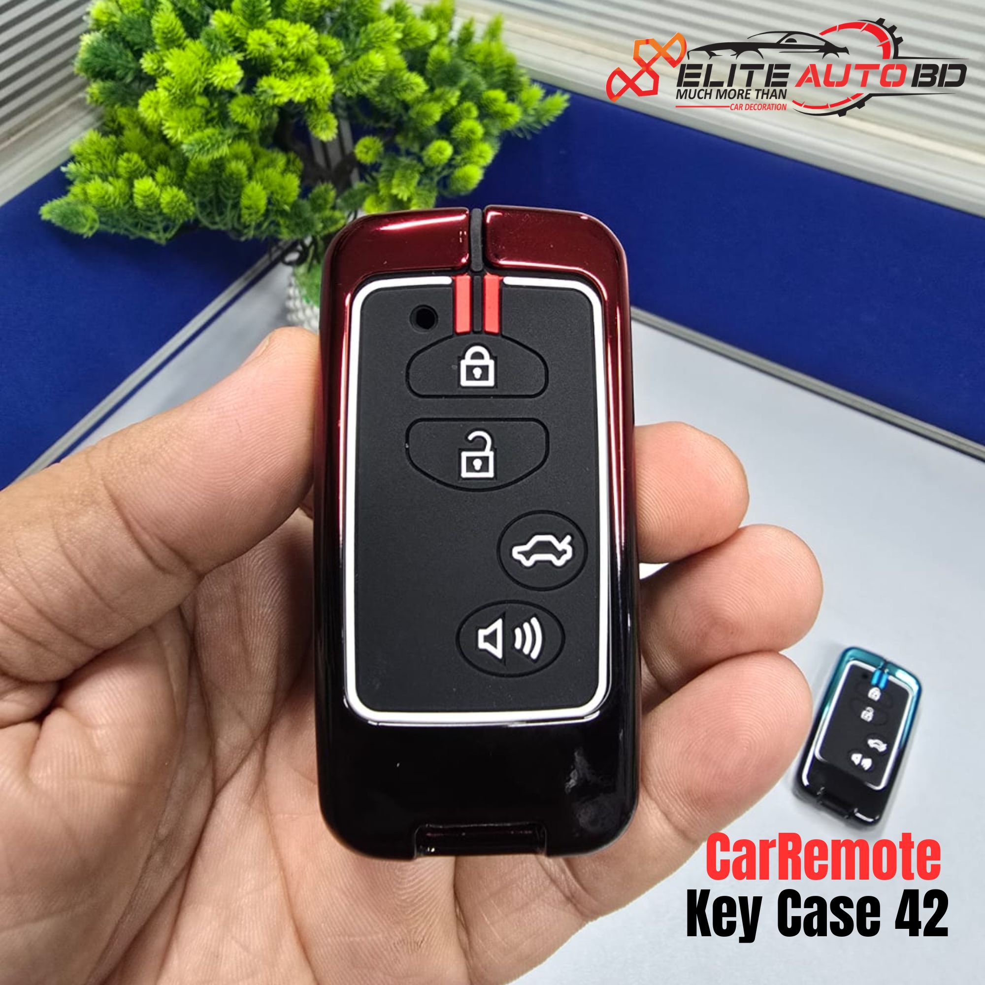 Luxury Gloss Metallic Car Remote Key Cover for Toyota Axio New Shape (Red / Green / Blue) | Car Remote Key Case 42 | Elite Auto BD